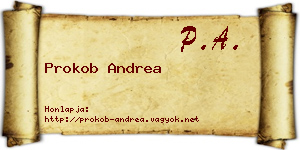 Prokob Andrea névjegykártya
